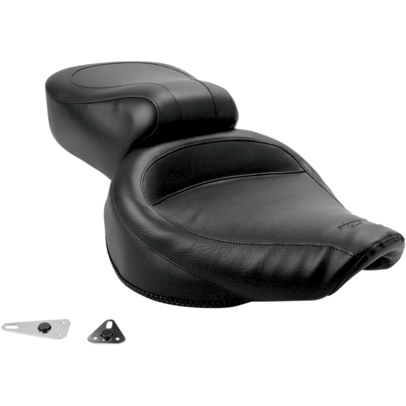 MUSTANG Vintage Style Seat – Wide – Smooth – Black – Dyna 75680