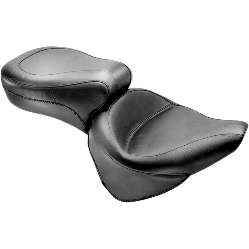 MUSTANG Vintage Style Seat – Wide – Smooth – Black – Softail 75735