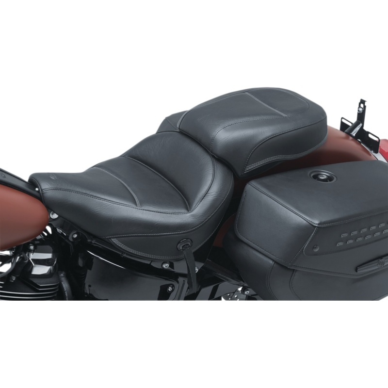 MUSTANG Max Profile Solo Touring Seat – without Driver Backrest – Black – Original – FLHC/FLDE 75880