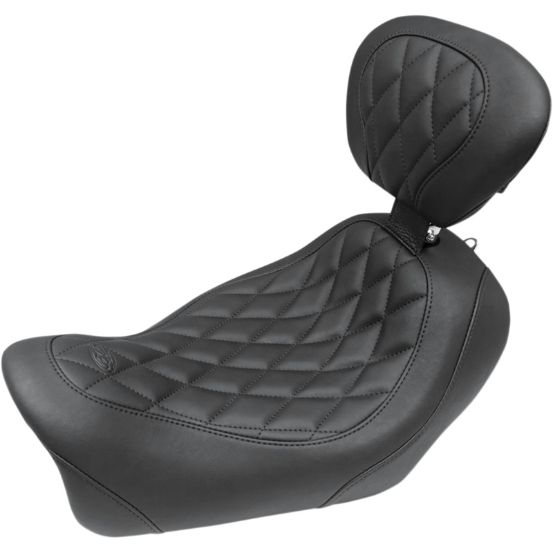 MUSTANG Seat – Wide Tripper* Solo – with Backrest – Diamond – Black 79799