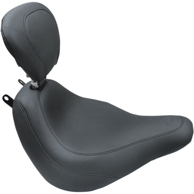 MUSTANG Seat – Wide Tripper* Solo – with Backrest – Smooth – Black 79332
