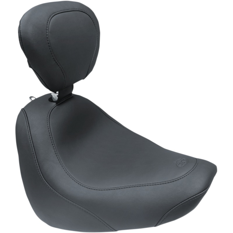 MUSTANG Seat – Wide Tripper* Solo – with Backrest – Smooth – Black 79336
