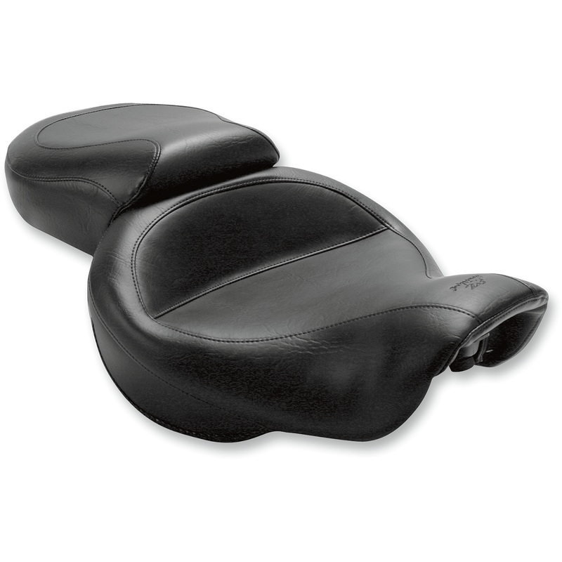 MUSTANG Vintage Style Seat – Wide – Smooth – Black – Dyna 75535