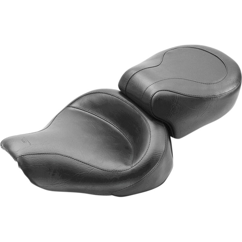 MUSTANG Vintage Style Seat – Wide – Smooth – Black – Dyna ’96-’03 75536