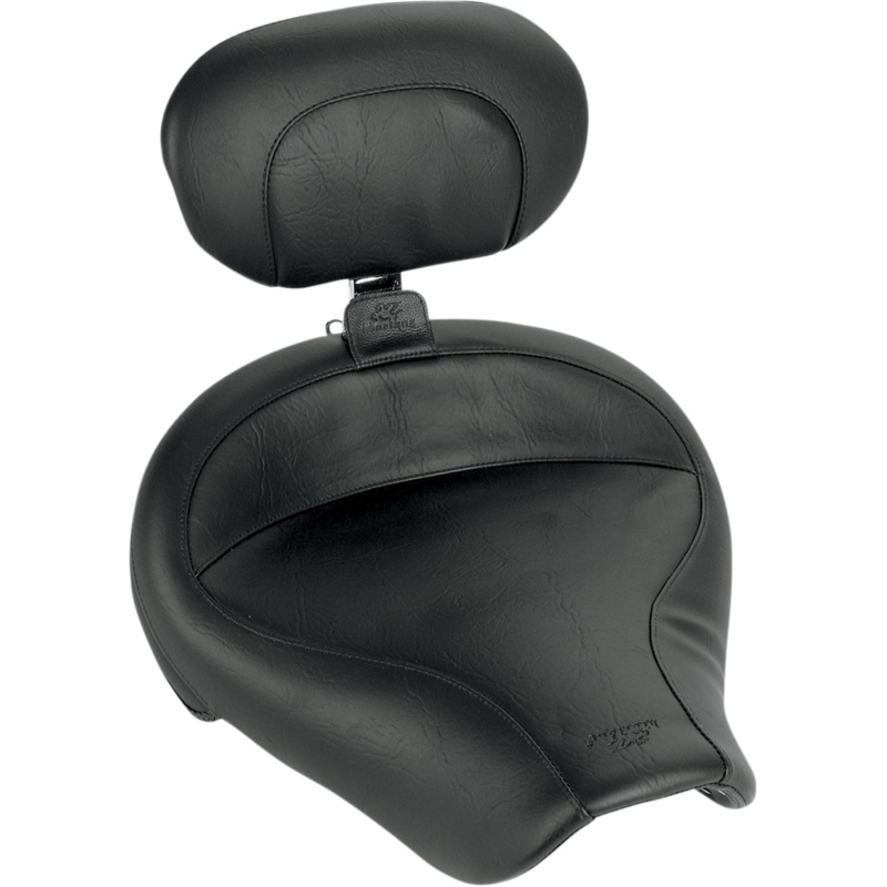 MUSTANG Wide Solo Seat – With Backrest – Vintage – Black – Smooth – FXDWG ’96-’03 79129