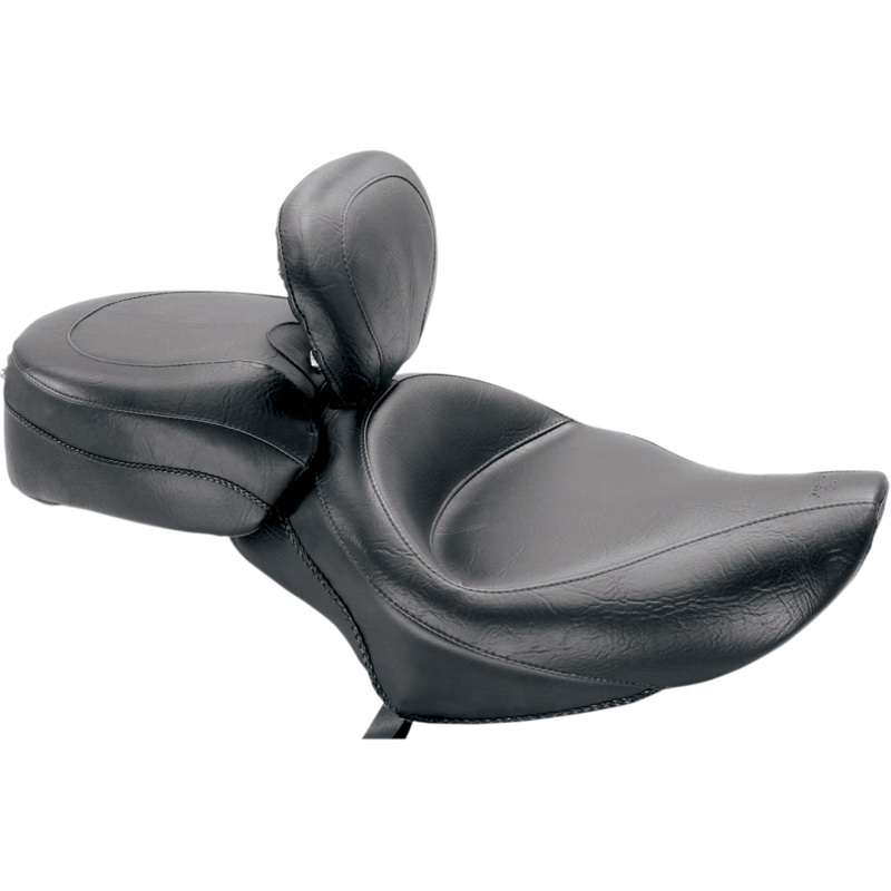 MUSTANG Wide Solo Seat – With Backrest – Vintage – Black – Smooth – XL ’04-’21 79427