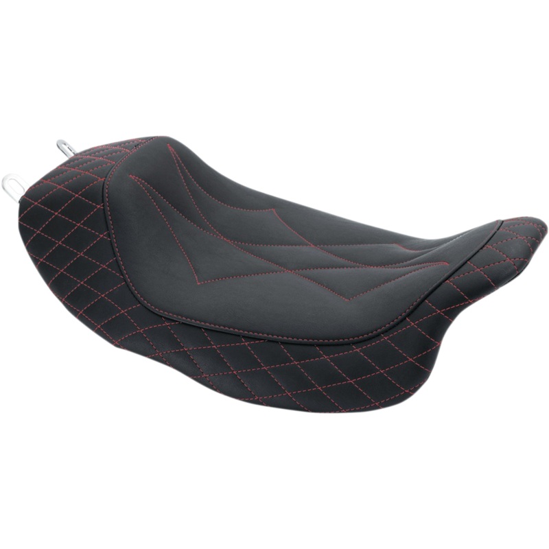 MUSTANG Revere Solo Seat – Diamond – Red Stitched 75130AB