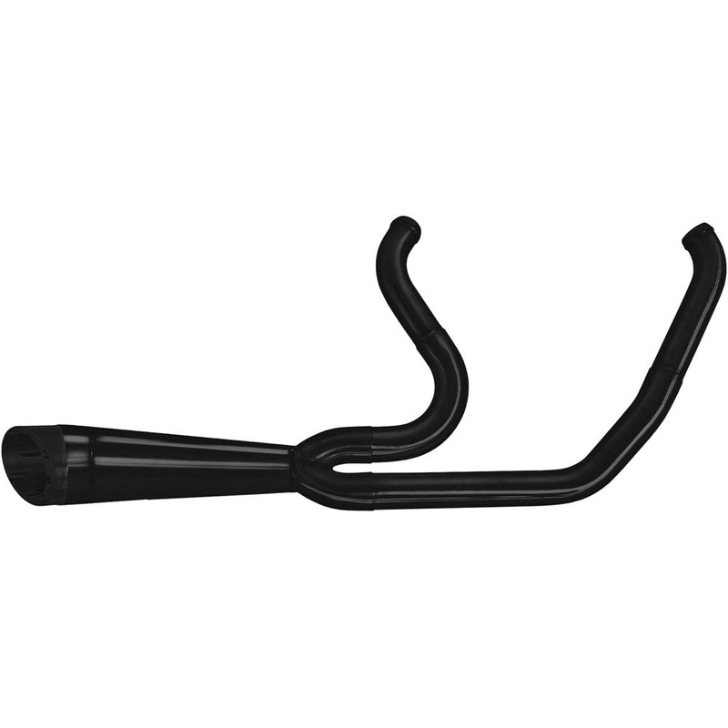 Two Brothers Racing 2018-2024 HD SOFTAIL M8 2-1 Shorty Turnout Black Exhaust