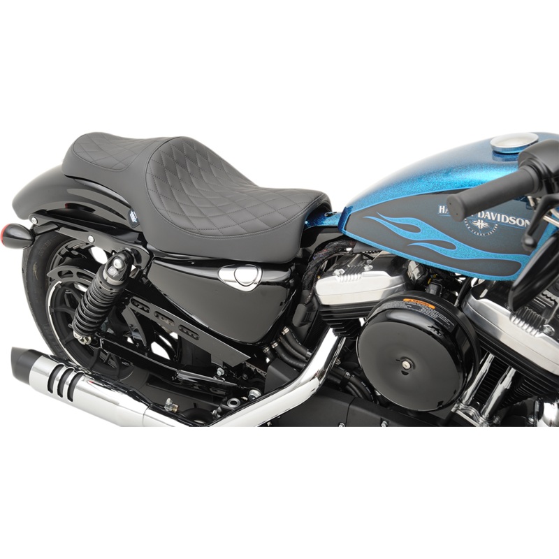 DRAG SPECIALTIES SEATS Caballero 2-Up Diamond Seat – XL Caballero 2-Up Vinyl Seat