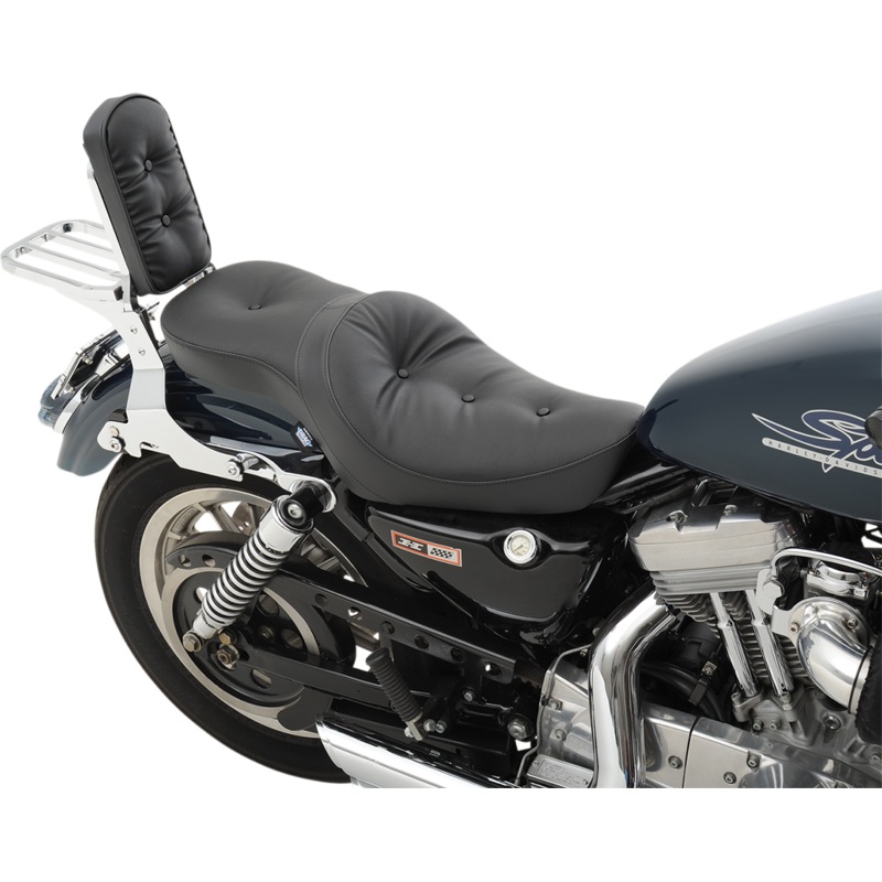 DRAG SPECIALTIES SEATS Low Profile Double Bucket Pillow Seat – XL Low-Profile Double Bucket  2-Up Vinyl Seat
