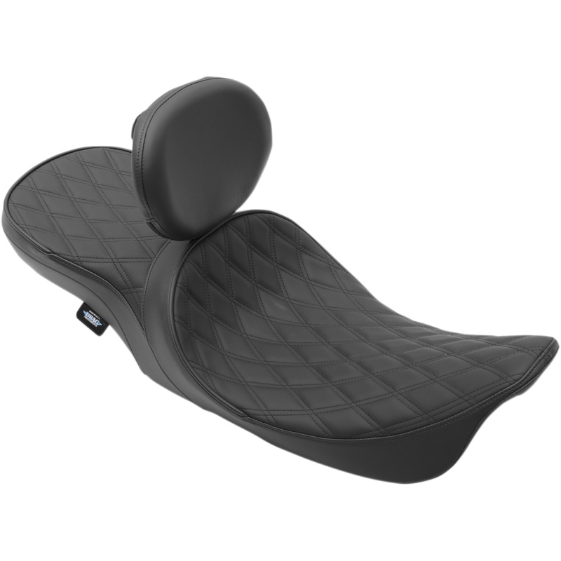 DRAG SPECIALTIES SEATS Low Touring Seat – Diamond – Driver’s Backrest Low Profile Tour Seat