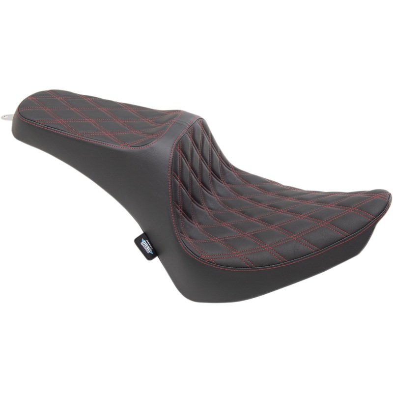 DRAG SPECIALTIES SEATS Predator III Seat – Double Diamond – Red Thread Predator III Seat