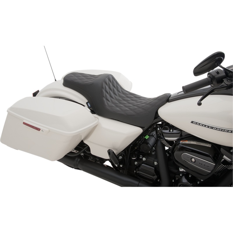 DRAG SPECIALTIES SEATS Predator III Seat – Double Diamond – Vinyl – FL Predator III Seat