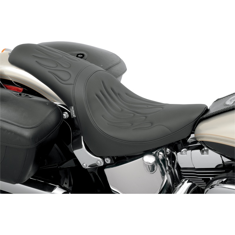 DRAG SPECIALTIES SEATS Predator Seat – Flame Stitched – Softail ’00-’05 Predator 2-Up Seat