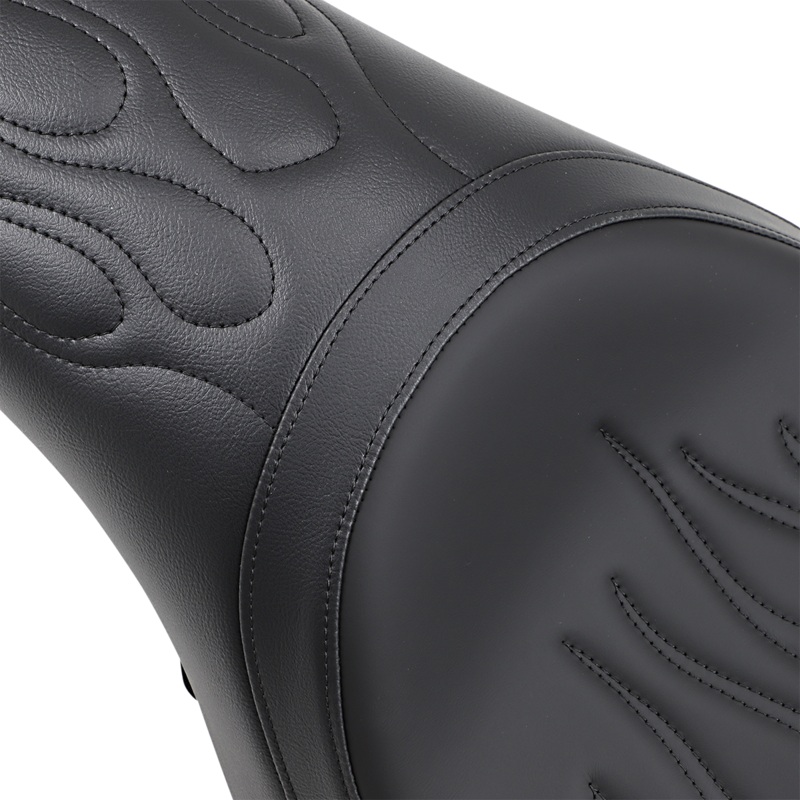 DRAG SPECIALTIES SEATS Predator Seat – Flame Stitched – XL ’04+ Predator 2-Up Seat
