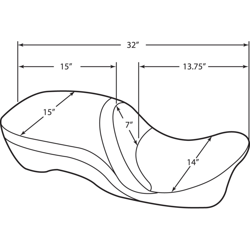 DRAG SPECIALTIES SEATS Touring Seat – Double Diamond – FL ’97-’07 Large Touring Seat