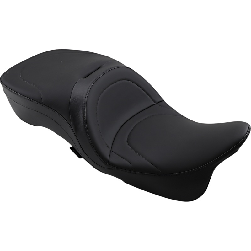DRAG SPECIALTIES SEATS Touring Seat – Mild Stitch – FL ’09+ Backrest Compatible 2-Up Leather Touring Seat  Mild Stitched