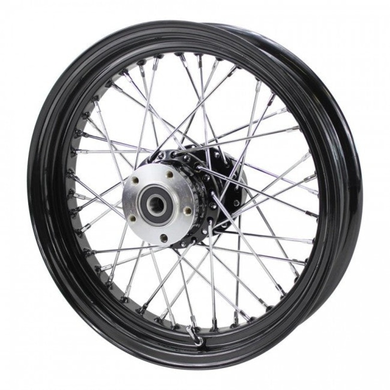 TC BROS Black Rear 40 Spoke Wheel 16×3 (fits Harley FLT 00-01, FXST 00-07, Dyna 00-05, Sportster 00-04)