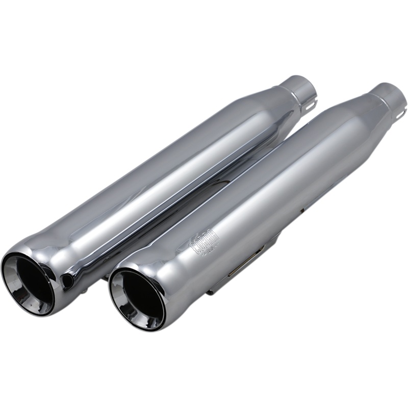 COBRA 3 Neighbor Hater Mufflers for ’91-’17 Dyna – Chrome 6045