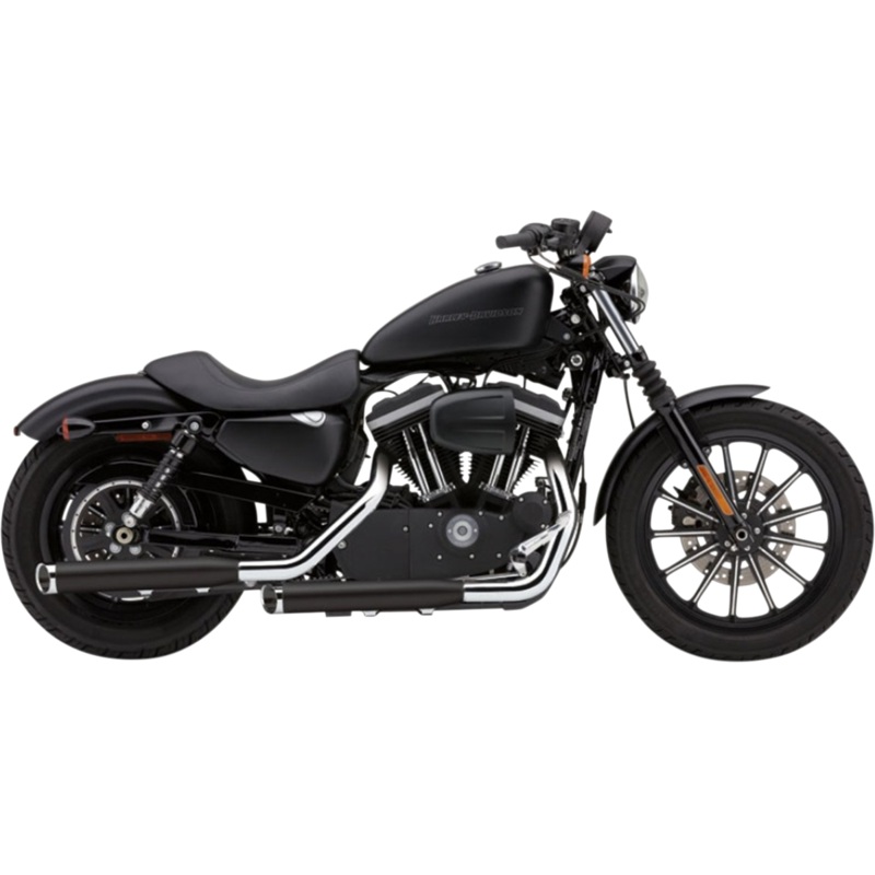 COBRA 3 Slashcut Mufflers for XL – Black 6031RB