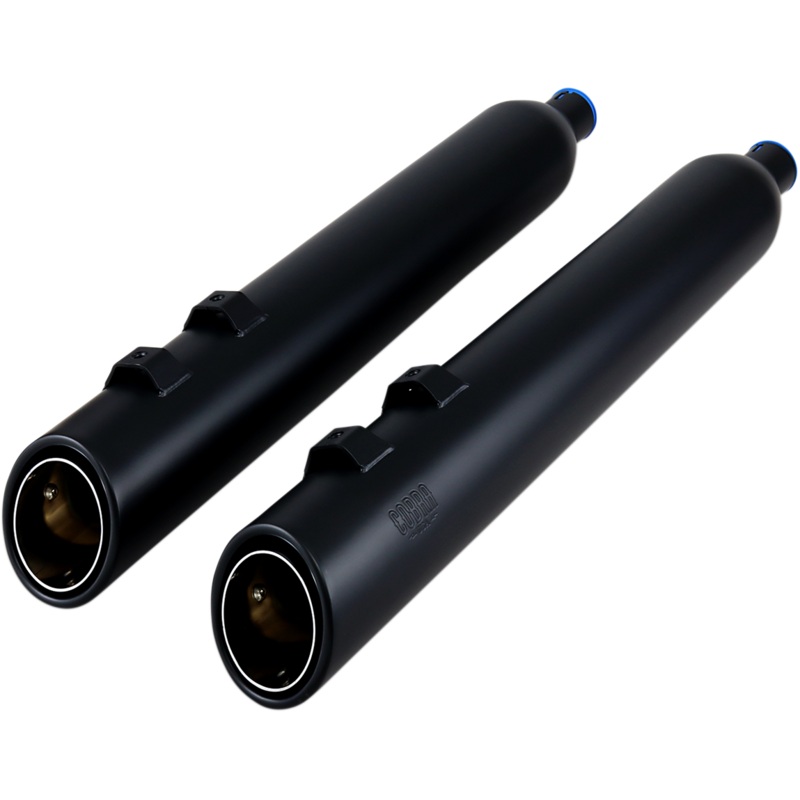 COBRA 909 Uppercut Mufflers for ’95-’16 FL – Black 6268RB