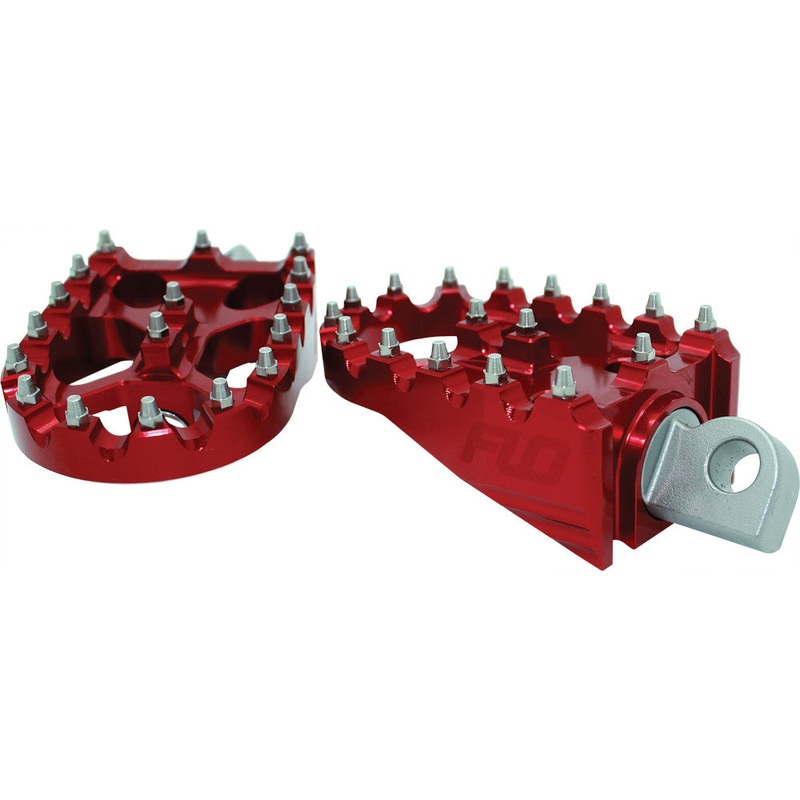 MOTO SYTLE FOOTPEG SET RED 2X3.125