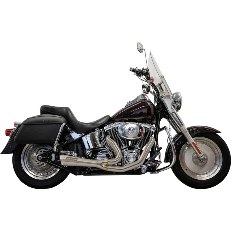 BASSANI XHAUST 2-into-1 Ripper Exhaust System – Short – Black – Twin Cam Softails 1S6B