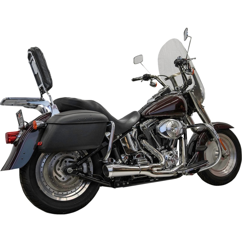 BASSANI XHAUST 2-into-1 Ripper Exhaust System – Short – Chrome – Twin Cam Softails 1S6C