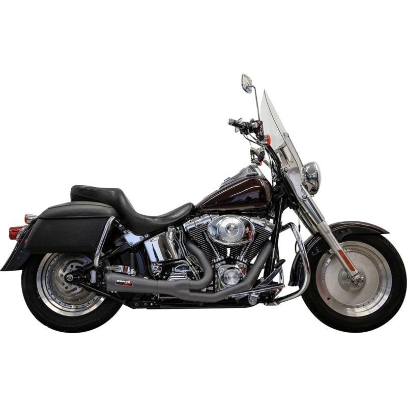 BASSANI XHAUST 2-into-1 Ripper Exhaust System – Short – Stainless – Twin Cam Softails 1S6SS