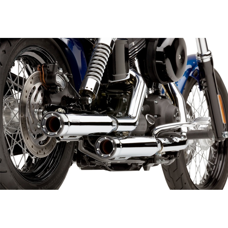 COBRA 3 RPT Mufflers for ’95-’17 FXD – Chrome 6055
