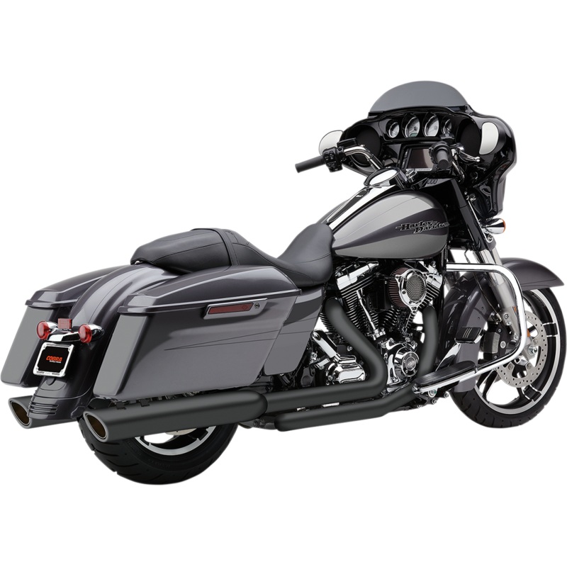COBRA 909 Slip-On Mufflers for FL – Black 6108RB