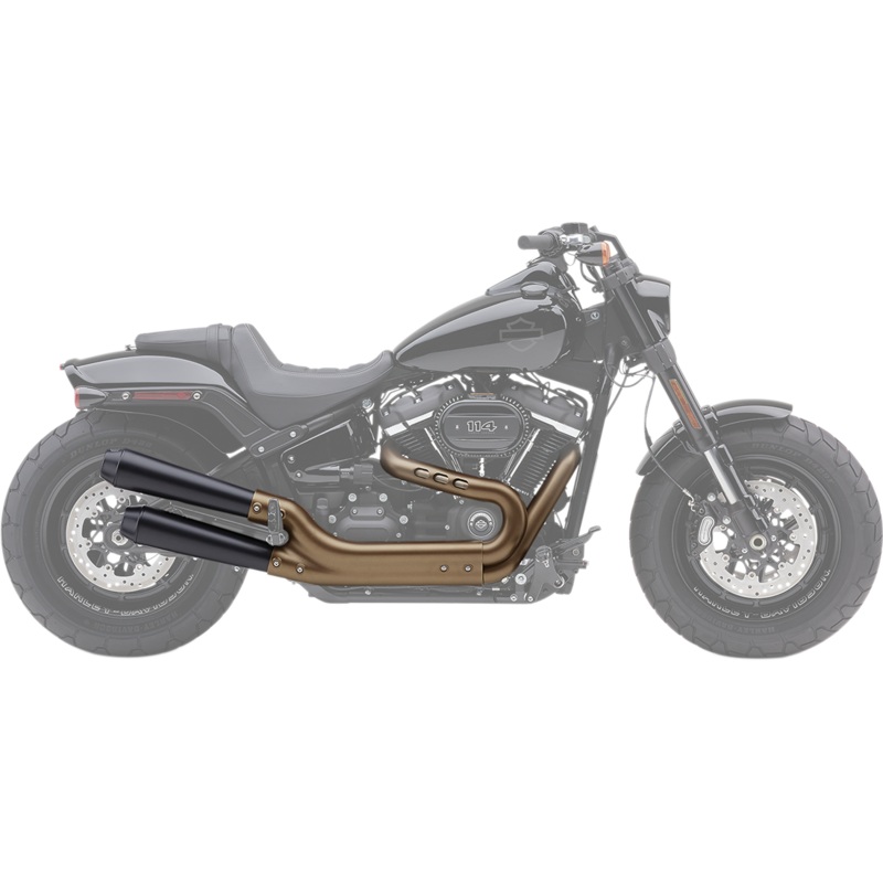 COBRA Black El Diablo Mufflers for Fat Bob 6046B