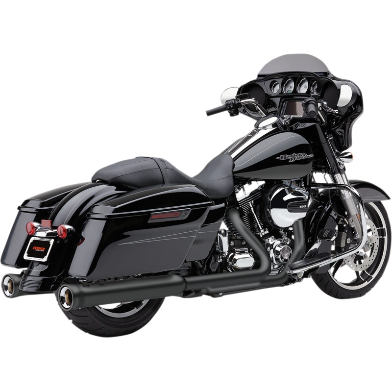 COBRA Neighbor Hater Mufflers for ’95-’16 Bagger – Black 6107RB
