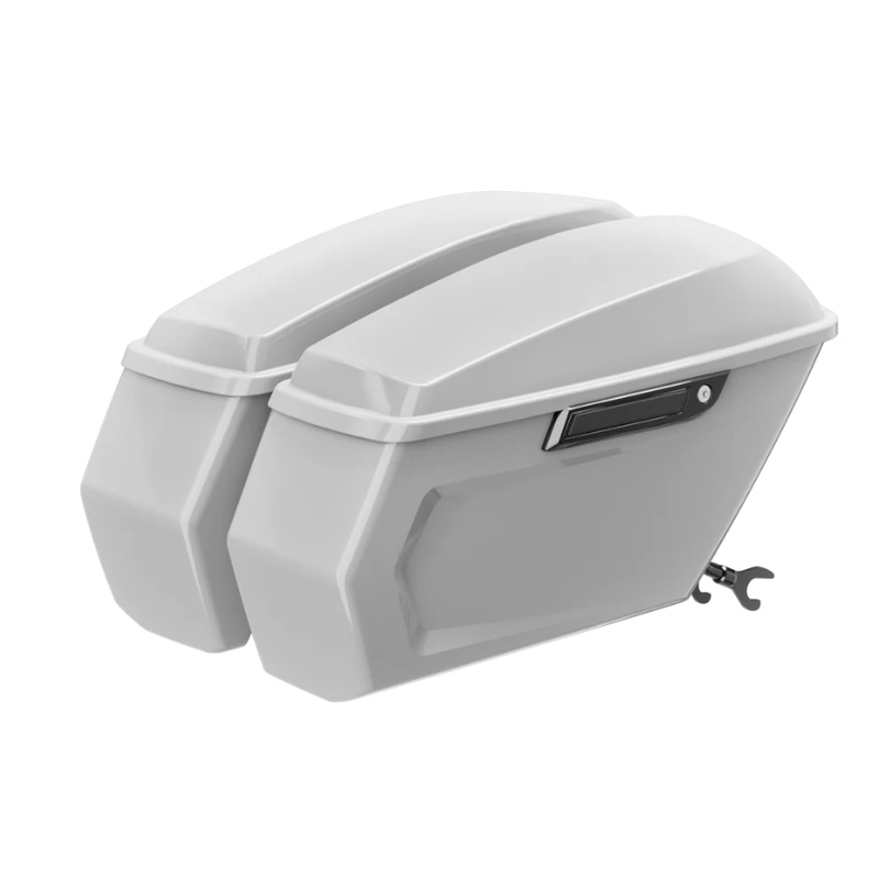 NASTY HOG Detachable Rebel Chopped Saddlebags for Low Rider S/ST & Street Bob (2018-2025) Billiard Gray