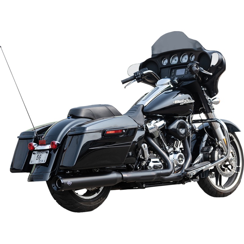 S&S CYCLE 2-into-1 Swindler Exhaust Conversion Kit – 4-1/2 – Black – M8 Touring 550-1141