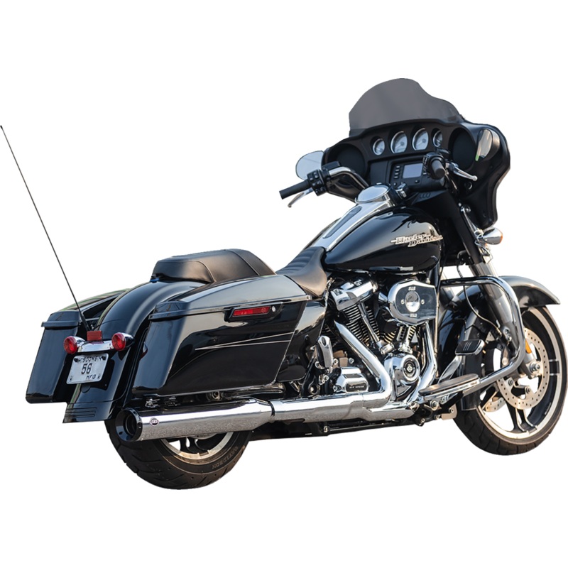 S&S CYCLE 2-into-1 Swindler Exhaust Conversion Kit – 4-1/2 – Chrome – M8 Touring 550-1142