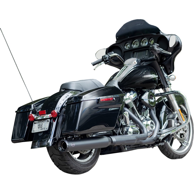 S&S CYCLE 2-into-1 Swindler Exhaust Conversion Kit – 4 – Black – M8 Touring 550-1139