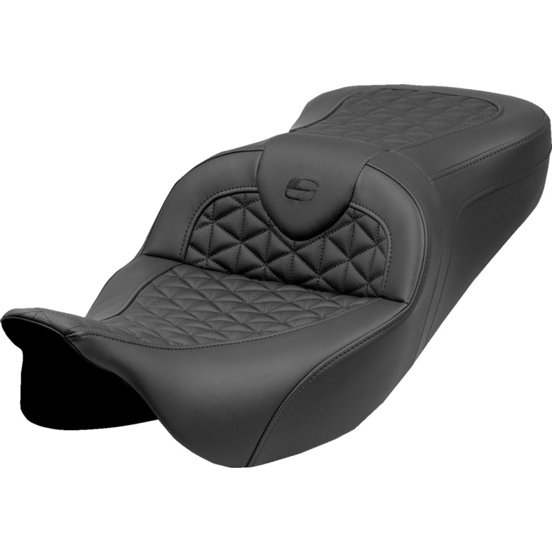SADDLEMEN RoadSofa* Tri Gripper Seat – Standard Reach – w/o Backrest – FLH/FLT ’08-’25 808-07B-21000