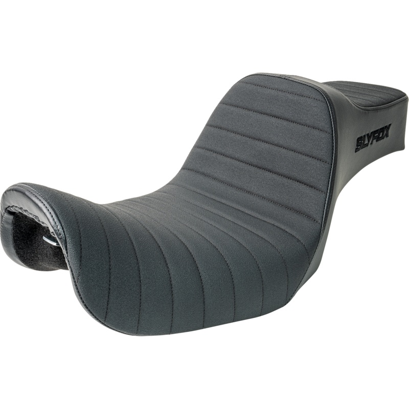SLYFOX Highnoon Seat – Vinyl – Classic Stitch – Black Logo – FXD ’96-’03 4703A-SlyFox